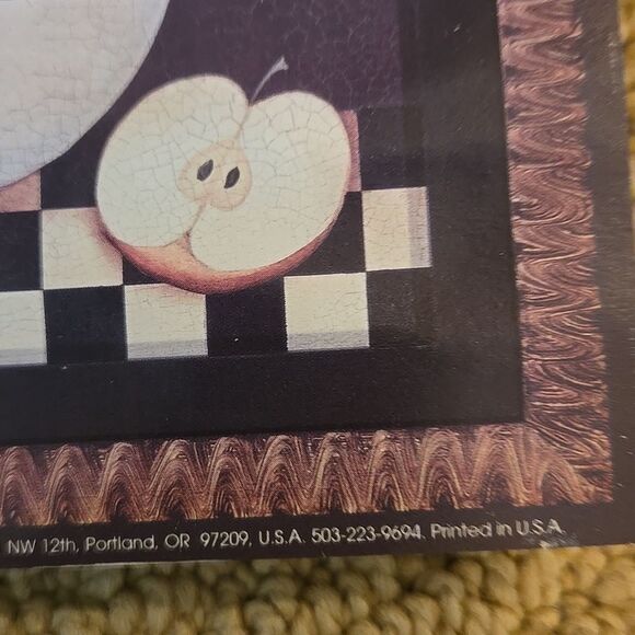 Folk Art Diane Ulmer Pedersen Apples in Bowl Primitive Still Life Print Cottage - Picture 16 of 16